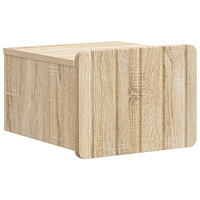 vidaXL Väggmonterat Sängbord med låda Sonoma-ek 33 x 34,5 x 24 cm