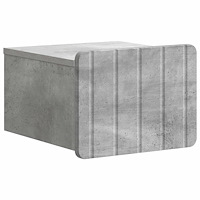 vidaXL Väggmonterat Sängbord med låda Betonggrå 33 x 34,5 x 24 cm