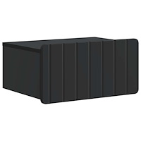 vidaXL Väggmonterat Sängbord Svart 49 x 34,5 x 24 cm Konstruerat trä