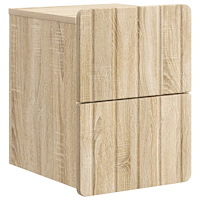 vidaXL Väggmonterat Sängbord med låda Sonoma-ek 33 x 34,5 x 43 cm