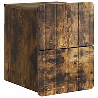 vidaXL Väggmonterat Sängbord Rökt ek 33 x 34,5 x 43 cm Konstruerat trä
