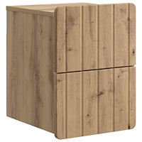 vidaXL Väggmonterat Sängbord med låda Artisan-ek 33 x 34,5 x 43 cm