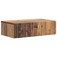 vidaXL Väggmonterad sidobord Gammalt trä 59 x 34,5 x 17 cm