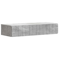 vidaXL Väggmonterad sidobord Betonggrå 87,5 x 34,5 x 17 cm