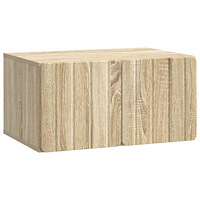 vidaXL Väggmonterad TV-bänk Väggmonterad Sonoma-ek 59,5 x 41 x 30 cm