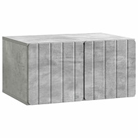 vidaXL Väggmonterad TV-bänk Väggmonterad Betonggrå 59,5 x 41 x 30 cm