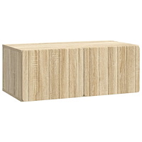 vidaXL Väggmonterad TV-bänk Väggmonterad Sonoma-ek 78,5 x 41 x 30 cm