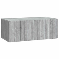 vidaXL Väggmonterad TV-bänk Grå sonoma-ek 78,5 x 41 x 30 cm