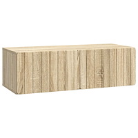 vidaXL Väggmonterad TV-bänk Sonoma-ek 98 x 41 x 30 cm Konstruerat trä
