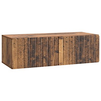 vidaXL Väggmonterad TV-bänk Väggmonterad Gammalt trä 98 x 41 x 30 cm