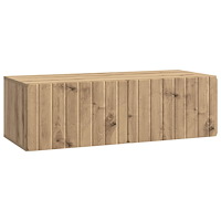 vidaXL Väggmonterad TV-bänk Artisan-ek 98 x 41 x 30 cm Konstruerat trä