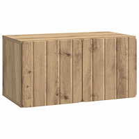 vidaXL Väggmonterad TV-bänk Väggmonterad Artisan-ek 59,5 x 31 x 30 cm