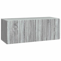 vidaXL Väggmonterad TV-bänk Grå sonoma-ek 78,5 x 31 x 30 cm