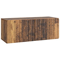 vidaXL Väggmonterad TV-bänk Väggmonterad Gammalt trä 78,5 x 31 x 30 cm