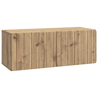 vidaXL Väggmonterad TV-bänk Väggmonterad Artisan-ek 78,5 x 31 x 30 cm