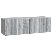 vidaXL Väggmonterad TV-bänk Väggmonterad Grå sonoma-ek 98 x 31 x 30 cm