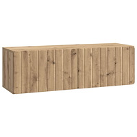 vidaXL Väggmonterad TV-bänk Artisan-ek 98 x 31 x 30 cm Konstruerat trä