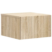 vidaXL Väggmonterat Sängbord med låda Sonoma-ek 33 x 34,5 x 20 cm