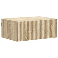 vidaXL Väggmonterat Sängbord med låda Sonoma-ek 49 x 34,5 x 20 cm