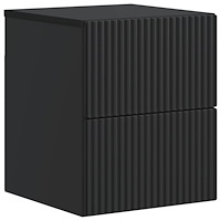 vidaXL Väggmonterat Sängbord Svart 33 x 34,5 x 40 cm Konstruerat trä