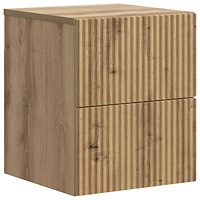 vidaXL Väggmonterat Sängbord med låda Artisan-ek 33 x 34,5 x 40 cm
