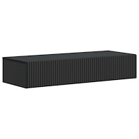 vidaXL Väggmonterad sidobord Svart 87,5 x 34,5 x 17 cm Konstruerat trä