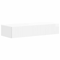 vidaXL Väggmonterad sidobord Vit högglans 87,5 x 34,5 x 17 cm