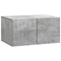 vidaXL Väggmonterad TV-bänk Väggmonterad Betonggrå 59,5 x 41 x 30 cm