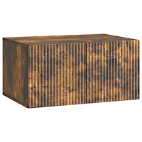 vidaXL Väggmonterad TV-bänk Rökt ek 59,5 x 41 x 30 cm Konstruerat trä