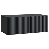 vidaXL Väggmonterad TV-bänk Svart 78,5 x 41 x 30 cm Konstruerat trä