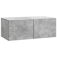 vidaXL Väggmonterad TV-bänk Väggmonterad Betonggrå 78,5 x 41 x 30 cm