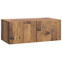 vidaXL Väggmonterad TV-bänk Väggmonterad Gammalt trä 78,5 x 41 x 30 cm