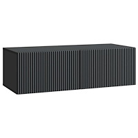 vidaXL Väggmonterad TV-bänk Svart 98 x 41 x 30 cm Konstruerat trä