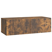 vidaXL Väggmonterad TV-bänk Rökt ek 98 x 41 x 30 cm Konstruerat trä