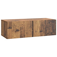 vidaXL Väggmonterad TV-bänk Väggmonterad Gammalt trä 98 x 41 x 30 cm