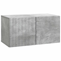 vidaXL Väggmonterad TV-bänk Väggmonterad Betonggrå 59,5 x 31 x 30 cm