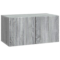 vidaXL Väggmonterad TV-bänk Grå sonoma-ek 59,5 x 31 x 30 cm