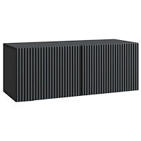 vidaXL Väggmonterad TV-bänk Svart 78,5 x 31 x 30 cm Konstruerat trä
