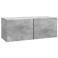 vidaXL Väggmonterad TV-bänk Väggmonterad Betonggrå 78,5 x 31 x 30 cm