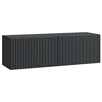 vidaXL Väggmonterad TV-bänk Svart 98 x 31 x 30 cm Konstruerat trä