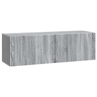 vidaXL Väggmonterad TV-bänk Väggmonterad Grå sonoma-ek 98 x 31 x 30 cm