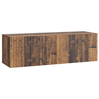 vidaXL Väggmonterad TV-bänk Väggmonterad Gammalt trä 98 x 31 x 30 cm