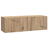 vidaXL Väggmonterad TV-bänk Artisan-ek 98 x 31 x 30 cm Konstruerat trä