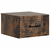 vidaXL Väggmonterat Sängbord Rökt ek 34,5 x 33 x 20 cm Konstruerat trä