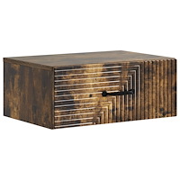 vidaXL Väggmonterat Sängbord Rökt ek 49 x 34,5 x 20 cm Konstruerat trä