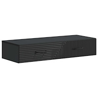 vidaXL Väggmonterad sidobord Svart 87,5 x 34,5 x 17 cm Konstruerat trä