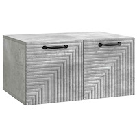 vidaXL Väggmonterad TV-bänk Väggmonterad Betonggrå 59,5 x 41 x 30 cm