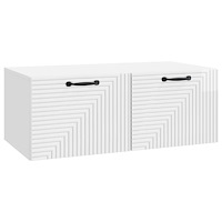 vidaXL Väggmonterad TV-bänk Vit högglans 78,5 x 41 x 30 cm