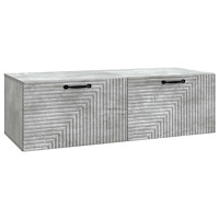 vidaXL Väggmonterad TV-bänk Betonggrå 98 x 41 x 30 cm Konstruerat trä