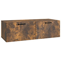 vidaXL Väggmonterad TV-bänk Rökt ek 98 x 41 x 30 cm Konstruerat trä